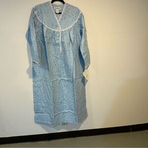 Vintage Belle Pointe Floral Nightgown Size Small